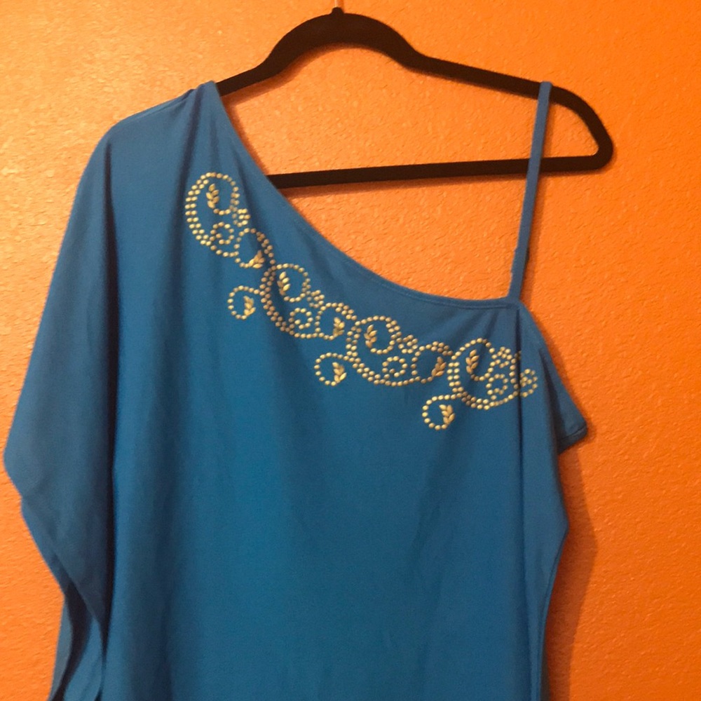 1 Shoulder sexy slinky top Buy2get2